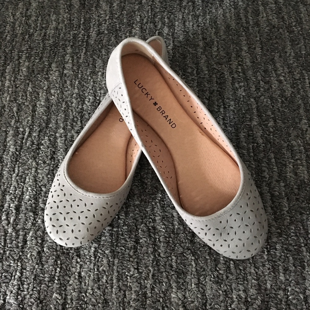 Lucky Brand “Eaden 2” perforated leather flats